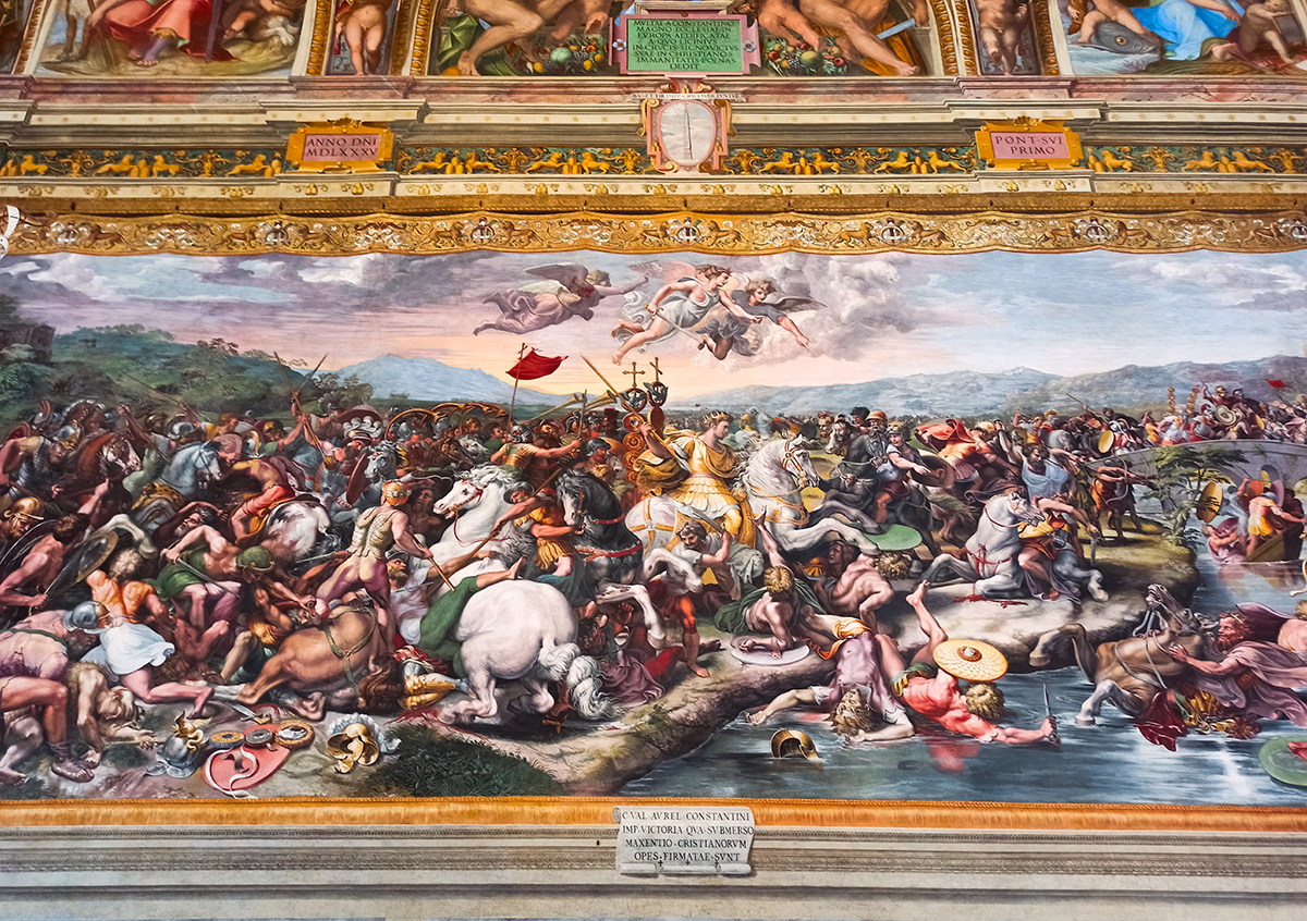 Obraz bitwy w Sali Konstantyna w Pokojach Rafaela